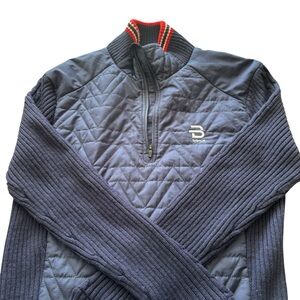 Daehlie Quilted Jacket Unisex Ribbed Collar Size Large